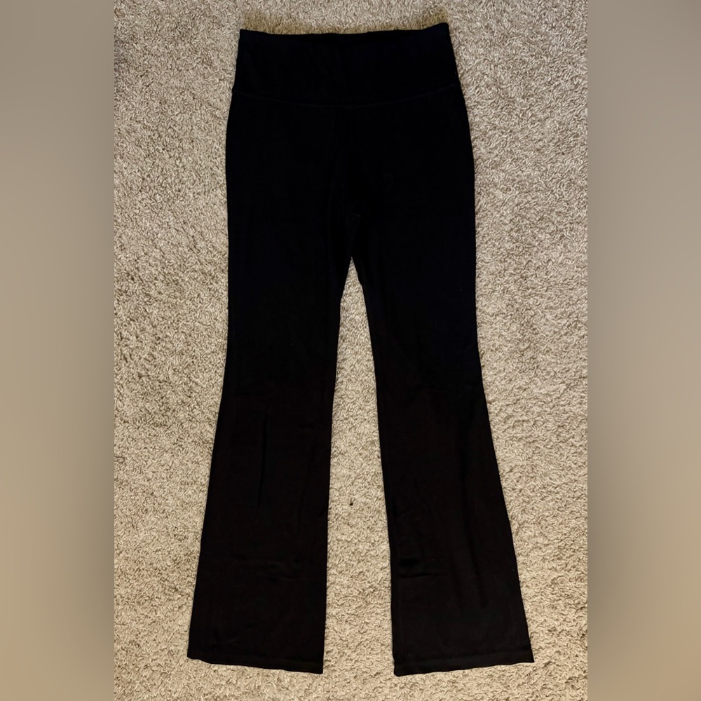 Athleta Girl High Rise Chit Chat Black Flared Leggings - Size XL (Girls)